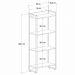 Kit 3 Estantes Multiuso Industrial 4 Prateleiras Areta 145x60cm C01 Carvalho Dark - Lyam Decor