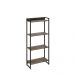 Kit 3 Estantes Multiuso Industrial 4 Prateleiras Areta 145x60cm C01 Carvalho Dark - Lyam Decor