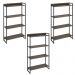 Kit 3 Estantes Multiuso Industrial 4 Prateleiras Areta 145x80cm C01 Carvalho Dark - Lyam Decor