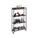 Kit 3 Estantes Multiuso Industrial 4 Prateleiras Areta 145x80cm C01 Carvalho Dark - Lyam Decor