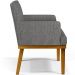 Kit 3 Poltronas Decorativas Para Sala De Estar Base Mel Beatriz W01 Linho Cinza Escuro - Lyam Decor