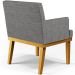 Kit 3 Poltronas Decorativas Para Sala De Estar Base Mel Beatriz W01 Linho Cinza Escuro - Lyam Decor