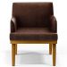 Kit 3 Poltronas Decorativas Para Sala De Estar E Recepção Beatriz W01 Couríssimo Marrom - Lyam Decor