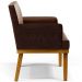 Kit 3 Poltronas Decorativas Para Sala De Estar E Recepção Beatriz W01 Couríssimo Marrom - Lyam Decor