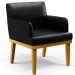 Kit 3 Poltronas Decorativas Para Sala De Estar E Recepção Beatriz W01 Couríssimo Preto - Lyam Decor
