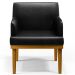 Kit 3 Poltronas Decorativas Para Sala De Estar E Recepção Beatriz W01 Couríssimo Preto - Lyam Decor