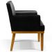 Kit 3 Poltronas Decorativas Para Sala De Estar E Recepção Beatriz W01 Couríssimo Preto - Lyam Decor
