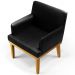Kit 3 Poltronas Decorativas Para Sala De Estar E Recepção Beatriz W01 Couríssimo Preto - Lyam Decor