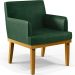Kit 3 Poltronas Decorativas Para Sala De Estar E Recepção Beatriz W01 Facto Verde Musgo - Lyam Decor