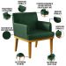 Kit 3 Poltronas Decorativas Para Sala De Estar E Recepção Beatriz W01 Facto Verde Musgo - Lyam Decor