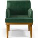 Kit 3 Poltronas Decorativas Para Sala De Estar E Recepção Beatriz W01 Facto Verde Musgo - Lyam Decor