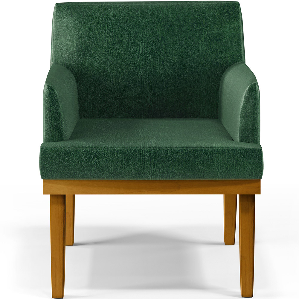 Kit 3 Poltronas Decorativas Para Sala De Estar E Recepção Beatriz W01 Facto Verde Musgo - Lyam Decor