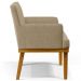 Kit 3 Poltronas Decorativas Para Sala de Estar e Recepção Beatriz W01 Linho Bege Escuro - Lyam Decor