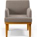 Kit 3 Poltronas Decorativas Sala De Estar E Recepção Base Mel Beatriz W01 Bouclê Bege - Lyam Decor