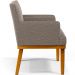 Kit 3 Poltronas Decorativas Sala De Estar E Recepção Base Mel Beatriz W01 Bouclê Bege - Lyam Decor