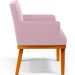 Kit 3 Poltronas Decorativas Sala De Estar E Recepção Base Mel Beatriz W01 Bouclê Rosê - Lyam Decor
