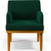 Kit 3 Poltronas Decorativas Sala De Estar E Recepção Base Mel Beatriz W01 Bouclê Verde - Lyam Decor