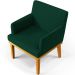 Kit 3 Poltronas Decorativas Sala De Estar E Recepção Base Mel Beatriz W01 Bouclê Verde - Lyam Decor