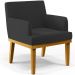 Kit 3 Poltronas Decorativas Sala De Estar E Recepção Beatriz W01 Bouclê Preto - Lyam Decor