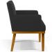 Kit 3 Poltronas Decorativas Sala De Estar E Recepção Beatriz W01 Bouclê Preto - Lyam Decor