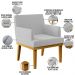 Kit 3 Poltronas Decorativas Sala De Estar Recepção Base Mel Beatriz W01 Bouclê Cinza - Lyam Decor