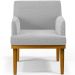 Kit 3 Poltronas Decorativas Sala De Estar Recepção Base Mel Beatriz W01 Bouclê Cinza - Lyam Decor