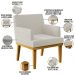 Kit 3 Poltronas Decorativas Sala De Estar Recepção Base Mel Beatriz W01 Bouclê Creme - Lyam Decor