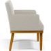 Kit 3 Poltronas Decorativas Sala De Estar Recepção Base Mel Beatriz W01 Bouclê Creme - Lyam Decor