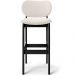 Kit 4 Banquetas Alta Bar Cozinha Sala Jantar Fixa Betta L02 Preto Linho Cru - Lyam Decor