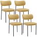 Kit 4 Cadeiras Decorativa Estofada Para Sala De Jantar Melina L02 Couríssimo Casco Fendi - Lyam Decor