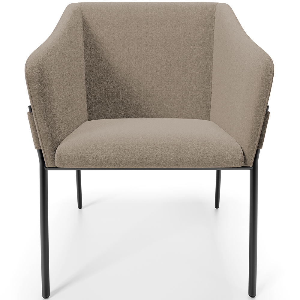 Kit 4 Cadeiras Para Sala de Jantar Estar Living Olívia L02 Bouclê Bege - Lyam Decor