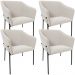 Kit 4 Cadeiras Para Sala de Jantar Estar Living Olívia L02 Bouclê Cru - Lyam Decor