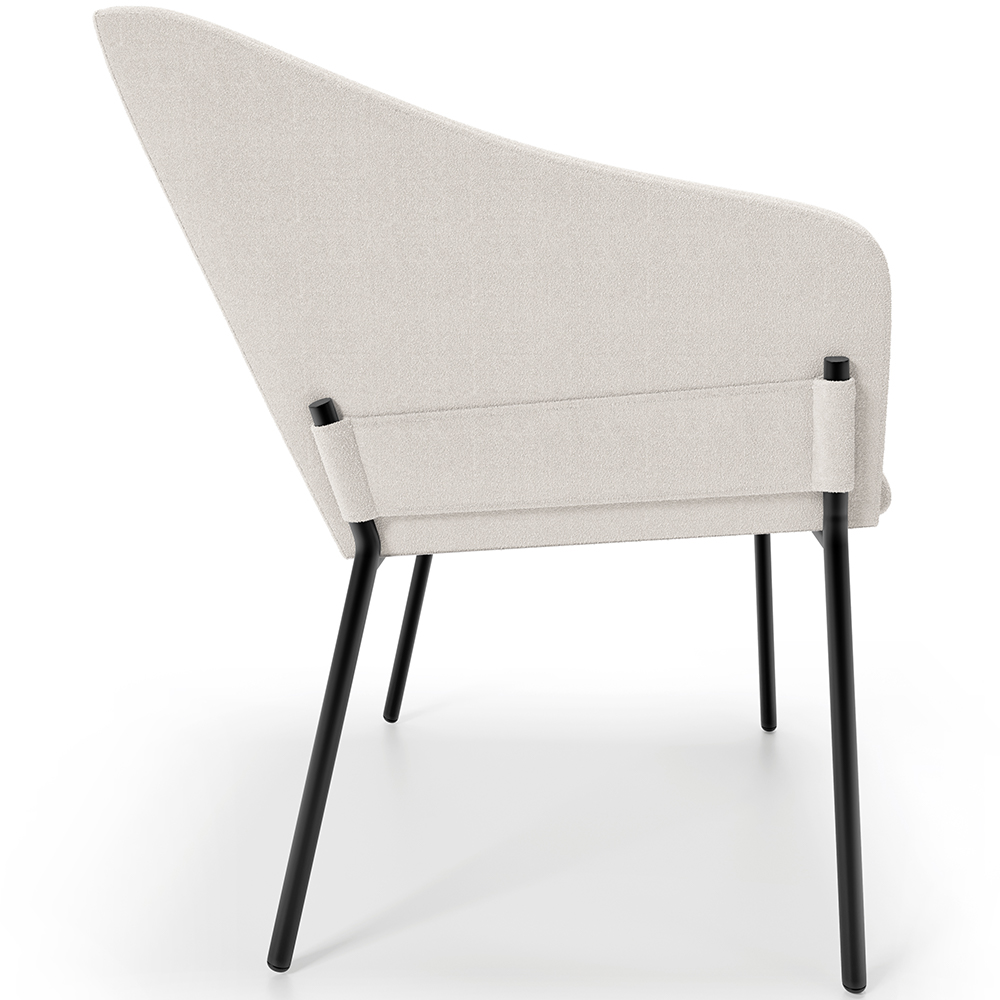 Kit 4 Cadeiras Para Sala de Jantar Estar Living Olívia L02 Bouclê Cru - Lyam Decor