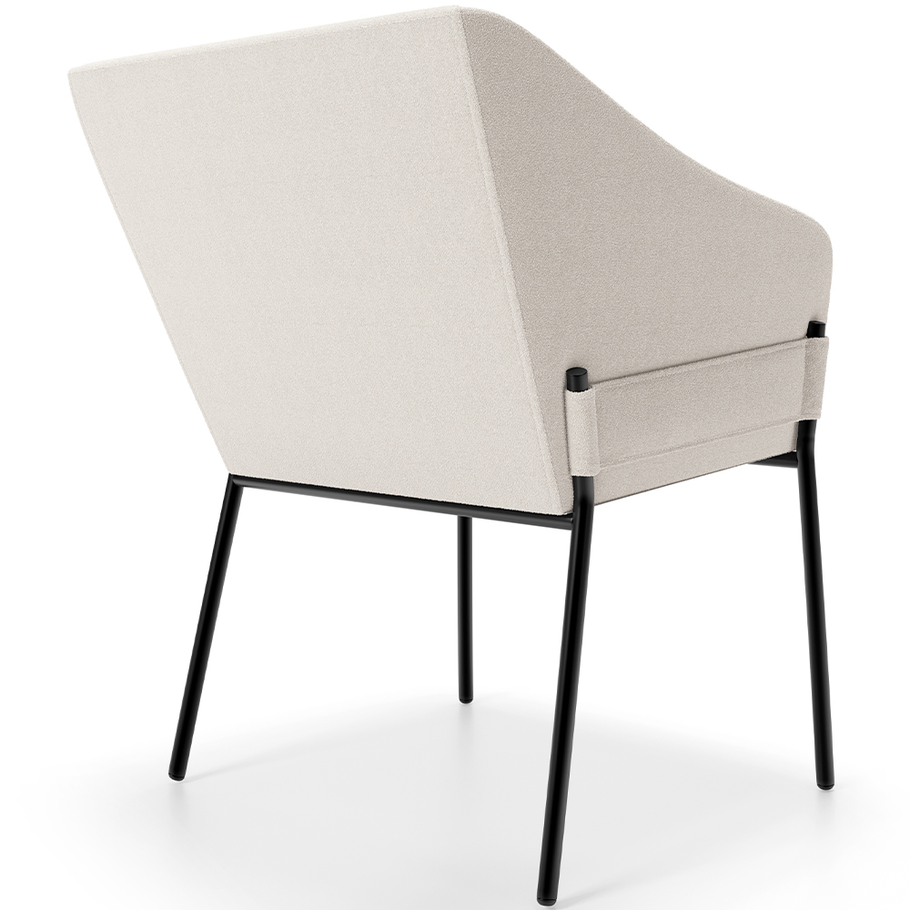 Kit 4 Cadeiras Para Sala de Jantar Estar Living Olívia L02 Bouclê Cru - Lyam Decor