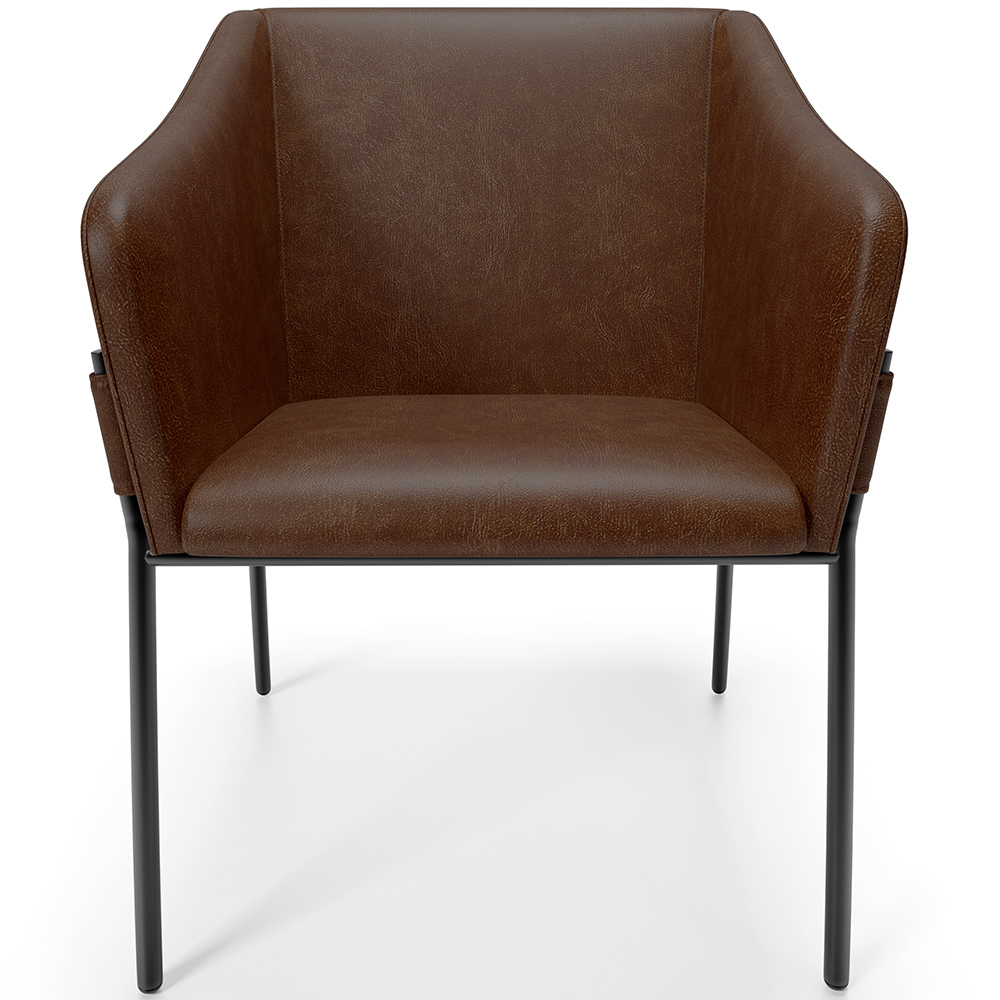 Kit 4 Cadeiras Para Sala de Jantar Estar Living Olívia L02 Couríssimo Marrom - Lyam Decor