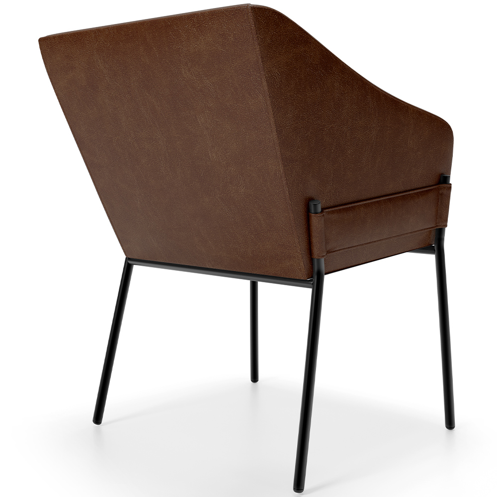 Kit 4 Cadeiras Para Sala de Jantar Estar Living Olívia L02 Couríssimo Marrom - Lyam Decor