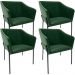 Kit 4 Cadeiras Para Sala de Jantar Estar Living Olívia L02 Couríssimo Verde - Lyam Decor