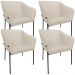 Kit 4 Cadeiras Para Sala de Jantar Estar Living Olívia L02 Linho Bege - Lyam Decor