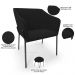 Kit 4 Cadeiras Para Sala de Jantar Estar Living Olívia L02 Suede Preto - Lyam Decor