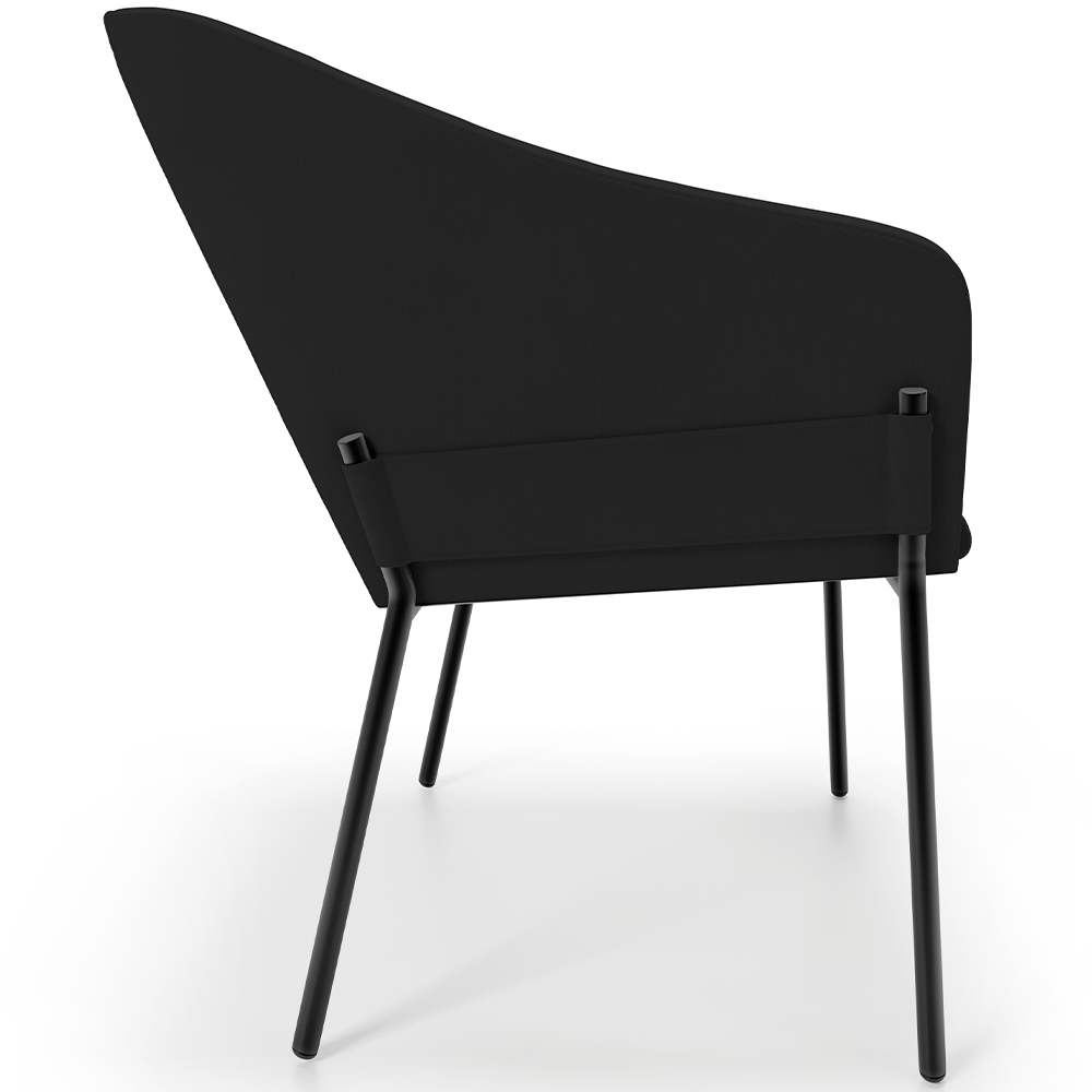 Kit 4 Cadeiras Para Sala de Jantar Estar Living Olívia L02 Suede Preto - Lyam Decor