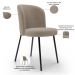 Kit 4 Cadeiras Sala de Jantar Estofada Gavi L02 Bouclê Bege - Lyam Decor