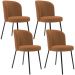 Kit 4 Cadeiras Sala de Jantar Estofada Gavi L02 Bouclê Terracota - Lyam Decor
