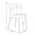 Kit 4 Cadeiras Sala de Jantar Estofada Gavi L02 Linho Bege - Lyam Decor