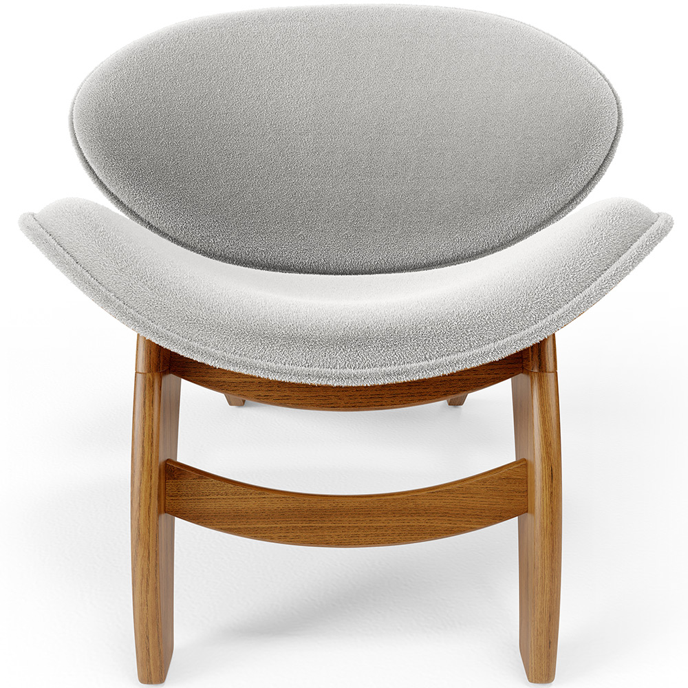 Kit 4 Poltronas Decorativa Orgânica Sala Living Kadosh L02 Bouclê Cinza - Lyam Decor