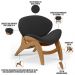 Kit 4 Poltronas Decorativa Orgânica Sala Living Kadosh L02 Bouclê Preto - Lyam Decor