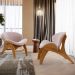 Kit 4 Poltronas Decorativa Orgânica Sala Living Kadosh L02 Bouclê Rosê - Lyam Decor