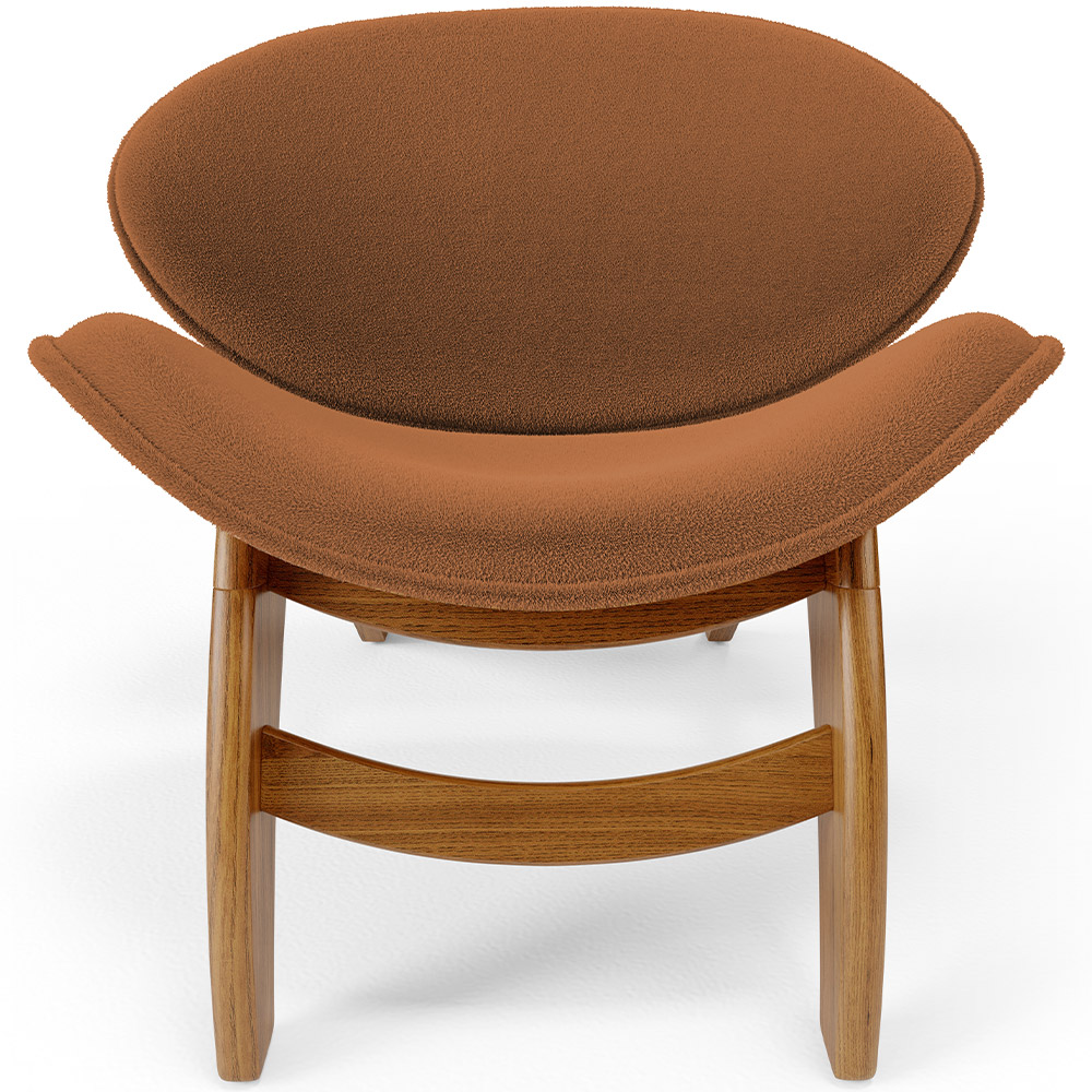 Kit 4 Poltronas Decorativa Orgânica Sala Living Kadosh L02 Bouclê Terracota - Lyam Decor