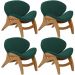 Kit 4 Poltronas Decorativa Orgânica Sala Living Kadosh L02 Bouclê Verde - Lyam Decor