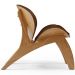Kit 4 Poltronas Decorativa Orgânica Sala Living Kadosh L02 Couríssimo Marrom - Lyam Decor