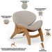 Kit 4 Poltronas Decorativa Orgânica Sala Living Kadosh L02 Linho Bege - Lyam Decor